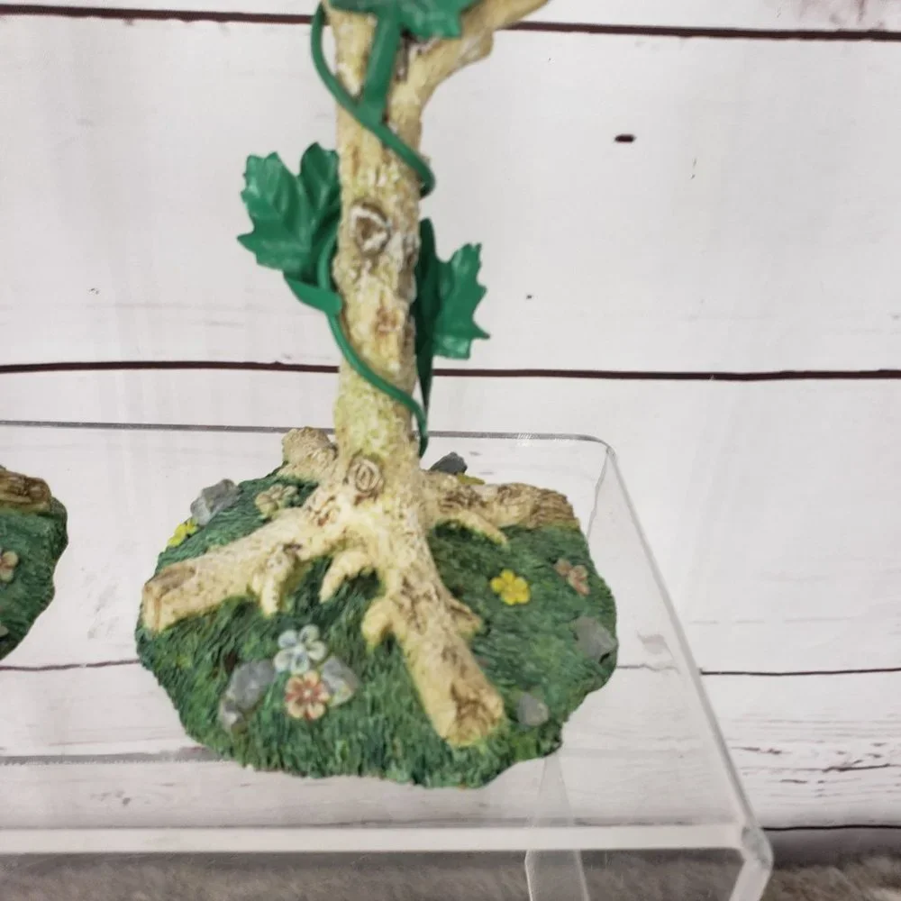 Vintage Russ 15068 BirdHouse Candle Stick Holder Bird Floral‎ Table Scape 9.5